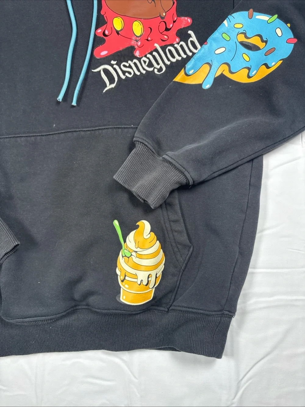 Disney Parks Disney Eats Black Crewneck Sweatshirt with Colorful Treat Graphics